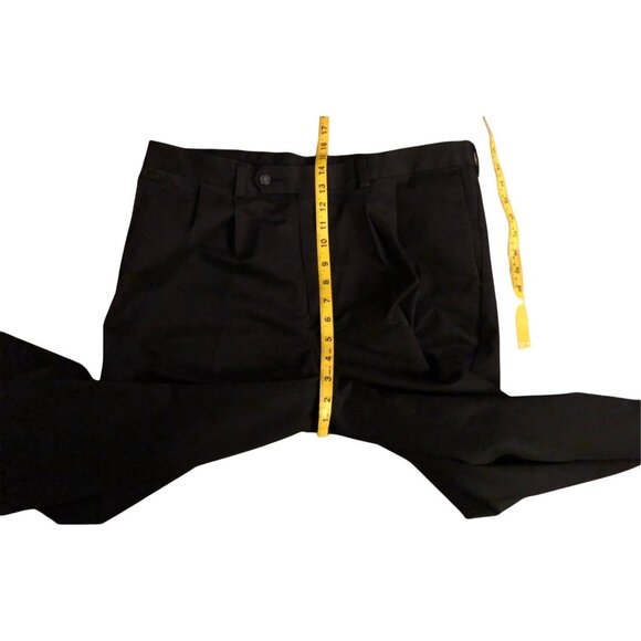 ROUNDTREE & YORKE -MEN'S CLASSIC FIT  97% COTTON BLACK DRESSPANTS SIZE 36X30 - Picture 7 of 8